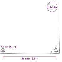 Dekzeil 650 g/m 1,5x10 m zwart - thumbnail