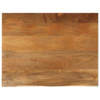 Tafelblad met natuurlijke rand 100x80x3,8 cm massief mangohout - thumbnail