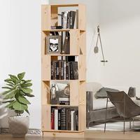 Boekenkast/kamerscherm 51x25x163,5 cm massief grenenhout - thumbnail