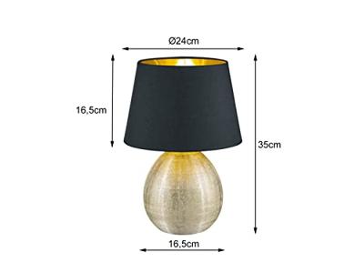 Trio TafellampLuxor 35cm goud met zwart - R50631079