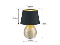 Trio TafellampLuxor 35cm goud met zwart - R50631079 - thumbnail