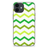 iPhone 12 Pro | 12 (6.1") Bumper Case Zigzag Groen - thumbnail