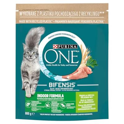 PURINA One Bifensis Adult Indoor - droog kattenvoer - 800 g