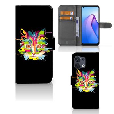 OPPO Reno8 Leuk Hoesje Cat Color