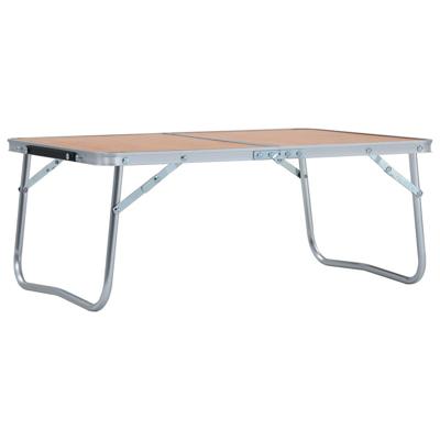 vidaXL Campingtafel inklapbaar 60x40 cm aluminium bruin vidaXL Campingtafel inklapbaar 60x40 cm aluminium bruin