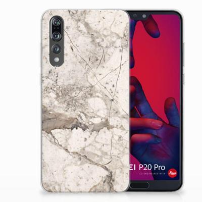 Huawei P20 Pro | TPU | Siliconen hoesje | Marmer Beige Huawei P20 Pro | TPU | Siliconen hoesje | Marmer Beige