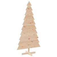 VidaXL Kerstdecoratie kerstboom 180 cm massief grenenhout - thumbnail