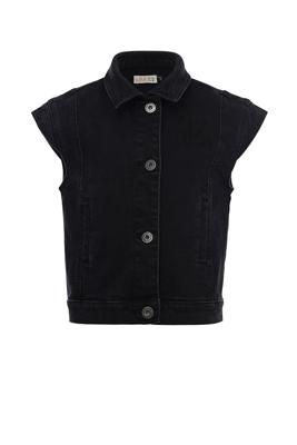 Zwart denim gilet