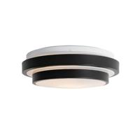 QAZQA Moderne plafondlamp zwart met wit 25 cm IP44 - Walden - thumbnail