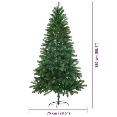 VidaXL Kerstboom met 150 led met standaard groen 150 cm pe