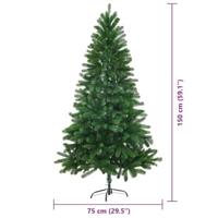 VidaXL Kerstboom met 150 led met standaard groen 150 cm pe - thumbnail