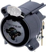 Neutrik NCJ6FA-H XLR-connector Flensbus, contacten haaks Aantal polen: 3 Zwart 1 stuk(s) - thumbnail