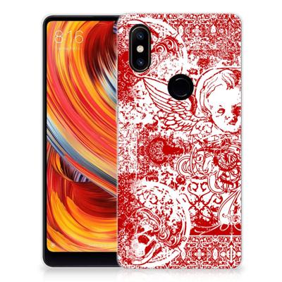 Silicone Back Case Xiaomi Mi Mix 2s Angel Skull Rood Silicone Back Case Xiaomi Mi Mix 2s Angel Skull Rood