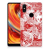 Silicone Back Case Xiaomi Mi Mix 2s Angel Skull Rood - thumbnail