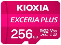 Kioxia EXCERIA PLUS microSDXC-kaart 256 GB A1 Application Performance Class, UHS-I, v30 Video Speed Class A1-vermogensstandaard, Schokbestendig, Waterdicht - thumbnail