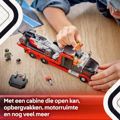 LEGO city 60493 f1 displaytruck met audi f1 racewage