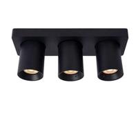Lucide NIGEL - Plafondspot - LED Dim to warm - GU10 - 3x5W 2200K/3000K - Zwart - thumbnail