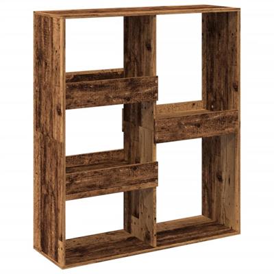 Boekenkast 100x33x135 cm bewerkt hout oud houtkleurig - thumbnail