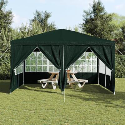 Partytent met 8 zijwanden groen 4x4 m PE Partytent met 8 zijwanden groen 4x4 m PE