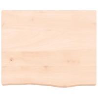 Wandschap 60x50x6 cm onbehandeld massief eikenhout - thumbnail