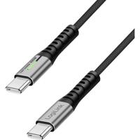 LogiLink CU0424 USB-C-kabel USB 2.0 USB-C stekker 2.00 m Zwart Met LED, Stekker past op beide manieren - thumbnail