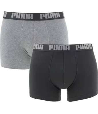 Boxer Puma Basic Zwart/Gris (2 uds) - Maat: L