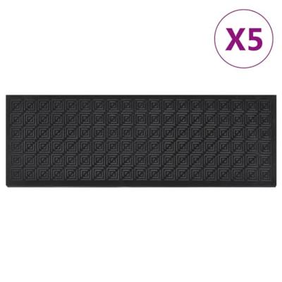 VidaXL Trapmatten 5 st 25x75 cm rubber VidaXL Trapmatten 5 st 25x75 cm rubber