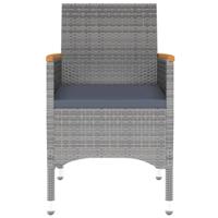 3-delige Tuinset poly rattan grijs - thumbnail