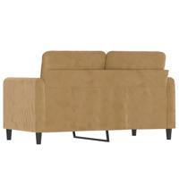 Tweezitsbank 120 cm fluweel bruin - thumbnail