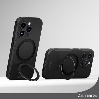4Smarts Defend Case Magic Stand Backcover Apple iPhone 15 Pro Zwart MagSafe compatible, Met standfunctie