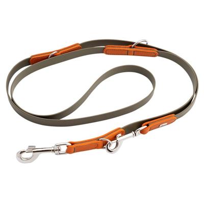 HUNTER Verstelbare hondenlijn Wolmar, khaki/oranje, Maat: 19/200