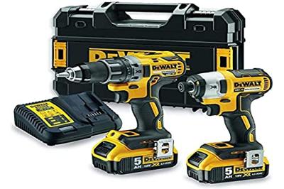 DeWalt dck268p2t accuboormachine dcd791 + slagschroevendraaier dcf887 | 18v 5.0ah li-ion - dck268p2t-qw
