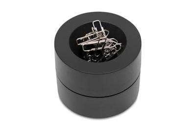 MAUL papercliphouder magnetisch Ø7.3x6cm incl. paperclips zwart - thumbnail