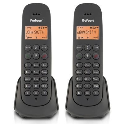 Profoon PDX620 DECT Telefoons 2 Stuks Zwart Profoon PDX620 DECT Telefoons 2 Stuks Zwart