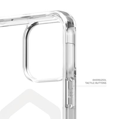 Urban Armor Gear Plyo MagSafe Case Backcover Apple iPhone 16 Pro Ice, Transparant, Wit MagSafe compatible
