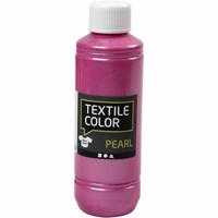 Creativ Company Textielkleur, parelmoer, cyclaam, 250 ml/ 1 fles - thumbnail