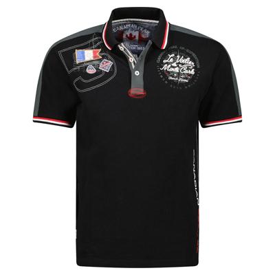 Canadian Peak - Kalvineak - Poloshirt Heren - Zwart - Italian-Style Canadian Peak - Kalvineak - Poloshirt Heren - Zwart - Italian-Style