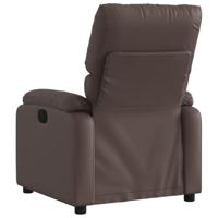 Fauteuil verstelbaar kunstleer bruin - thumbnail