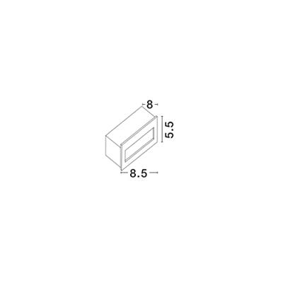Lyora InbouwlampKrypton grijs 8,5cm - 726404