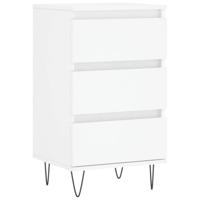 Dressoir 40x35x70 cm bewerkt hout wit - thumbnail