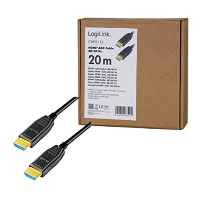 LogiLink HDMI AV Aansluitkabel [1x HDMI-stekker - 1x HDMI-stekker] 20 m Zwart