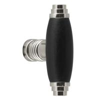 Formani Timeless 1934M massieve meubelknop - glans nikkel/ebbenhout - thumbnail