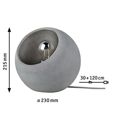 Paulmann Neordic Ingram 79663 Tafellamp LED E27 20 W Beton-grijs Paulmann Neordic Ingram 79663 Tafellamp LED E27 20 W Beton-grijs