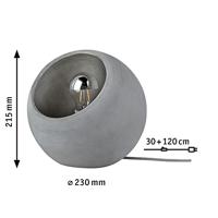 Paulmann Neordic Ingram 79663 Tafellamp LED E27 20 W Beton-grijs - thumbnail