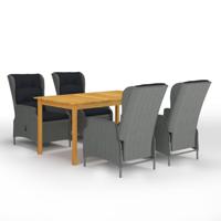 5-delige Tuinset lichtgrijs - thumbnail