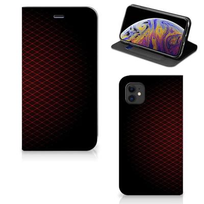 Apple iPhone 11 | Hoesje met Magneet | Geruit Rood Apple iPhone 11 | Hoesje met Magneet | Geruit Rood