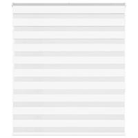 VidaXL Zebra rolgordijn 120x150 cm stofbreedte 115,9cm polyester wit - thumbnail