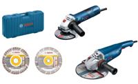 Bosch Blauw GWS 22-230 J haakse slijper | 230mm 2200w | + GWS 7-125 Haakse Slijper + diamantschijven - 06018C130A - thumbnail