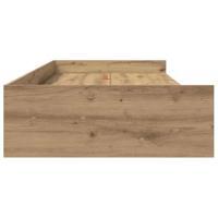 Opbergbedframe met hoofdeinde Artisan Eiken 90 x 200 cm Bewerkt hout - thumbnail