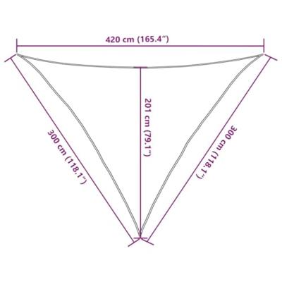 VidaXL Zonnezeil 160 g/m² 3x3x4,2 m hdpe lichtgroen